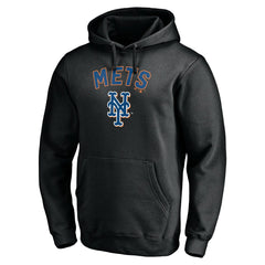 New York Mets Cooperstown Winning Streak Alternate Personalized Name & Number Pullover Hoodie - Black Hoodies