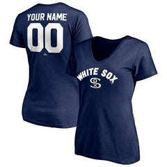 Chicago White Sox Women's Cooperstown Winning Streak Alternate Personalized Name & Number V-Neck T-Shirt - Navy T-shirts