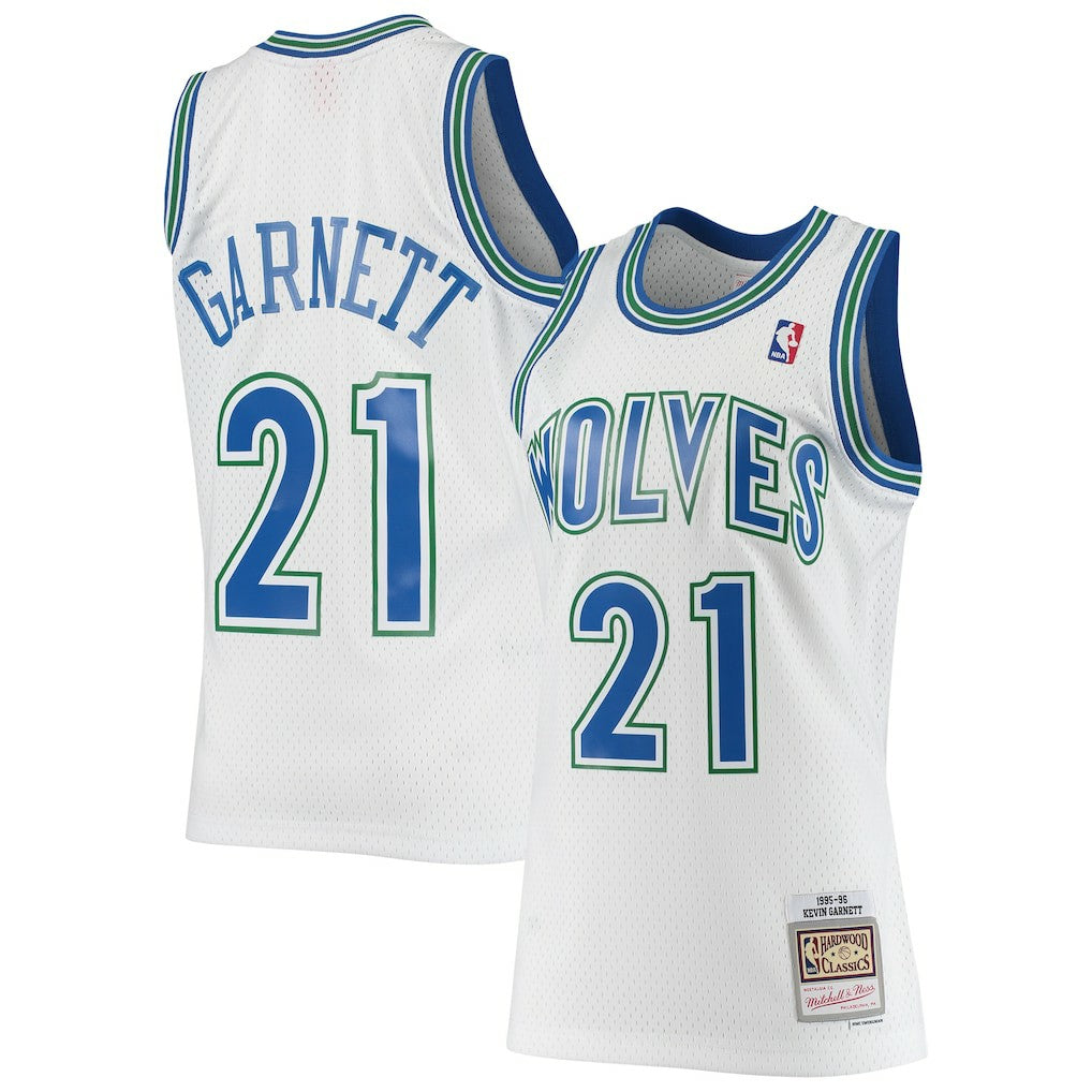 Kevin Garnett Minnesota Timberwolves 1995/96 Hardwood Classics Swingman Jersey White - Mitchell & Ness outlet