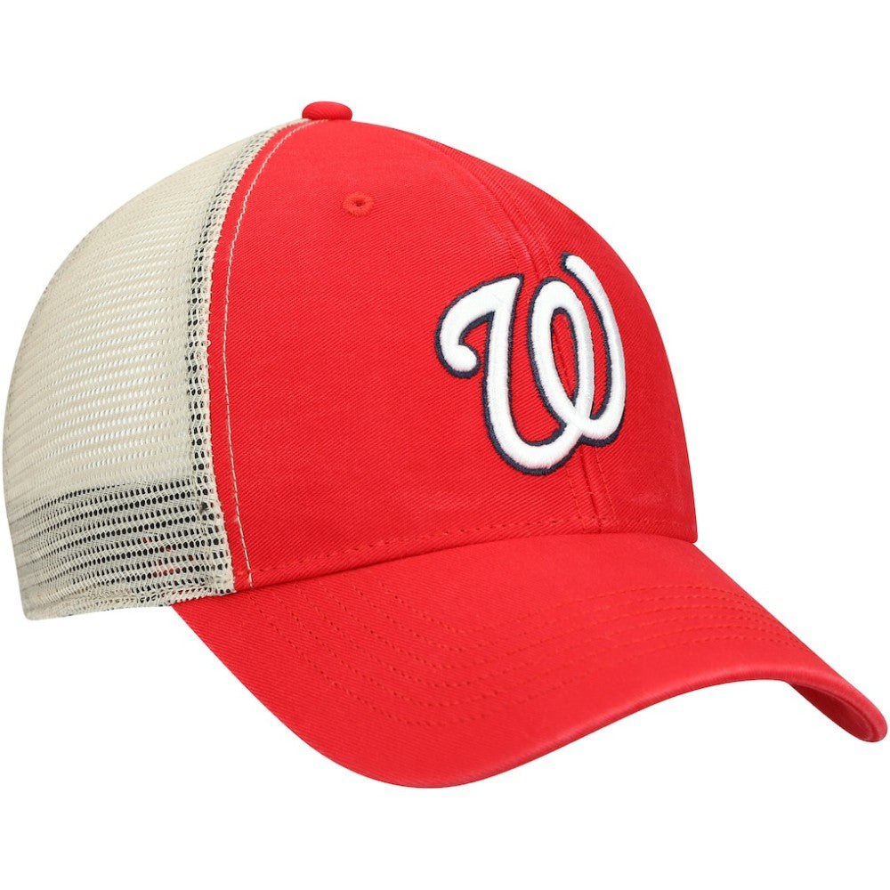 Washington Nationals '47 Flagship Washed MVP Trucker Snapback Hat - Red/Natural Hats