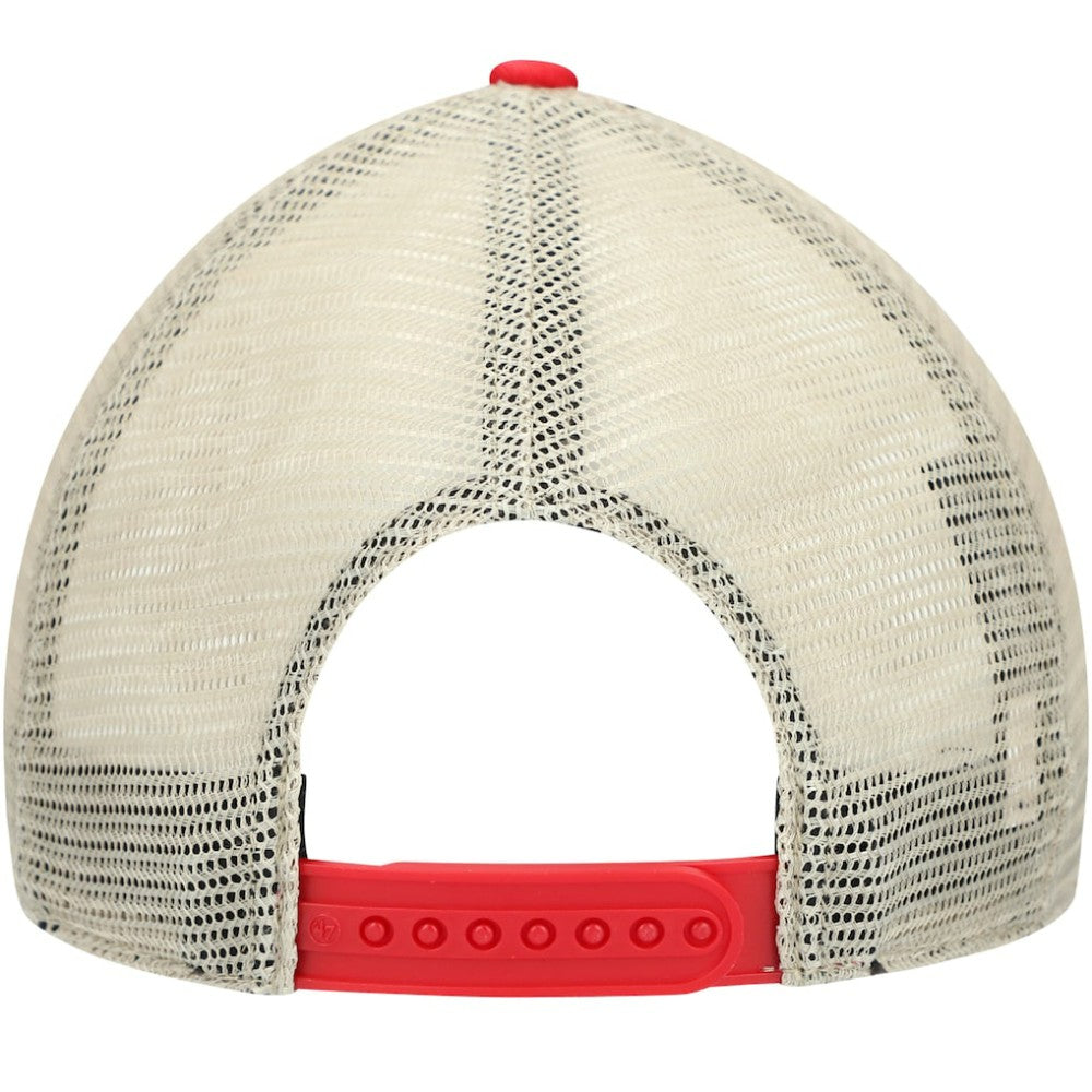 Washington Nationals '47 Flagship Washed MVP Trucker Snapback Hat - Red/Natural Hats