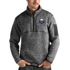 Buffalo Sabres Antigua Fortune Half-Zip Pullover Jacket - Heather Gray | US 4080577