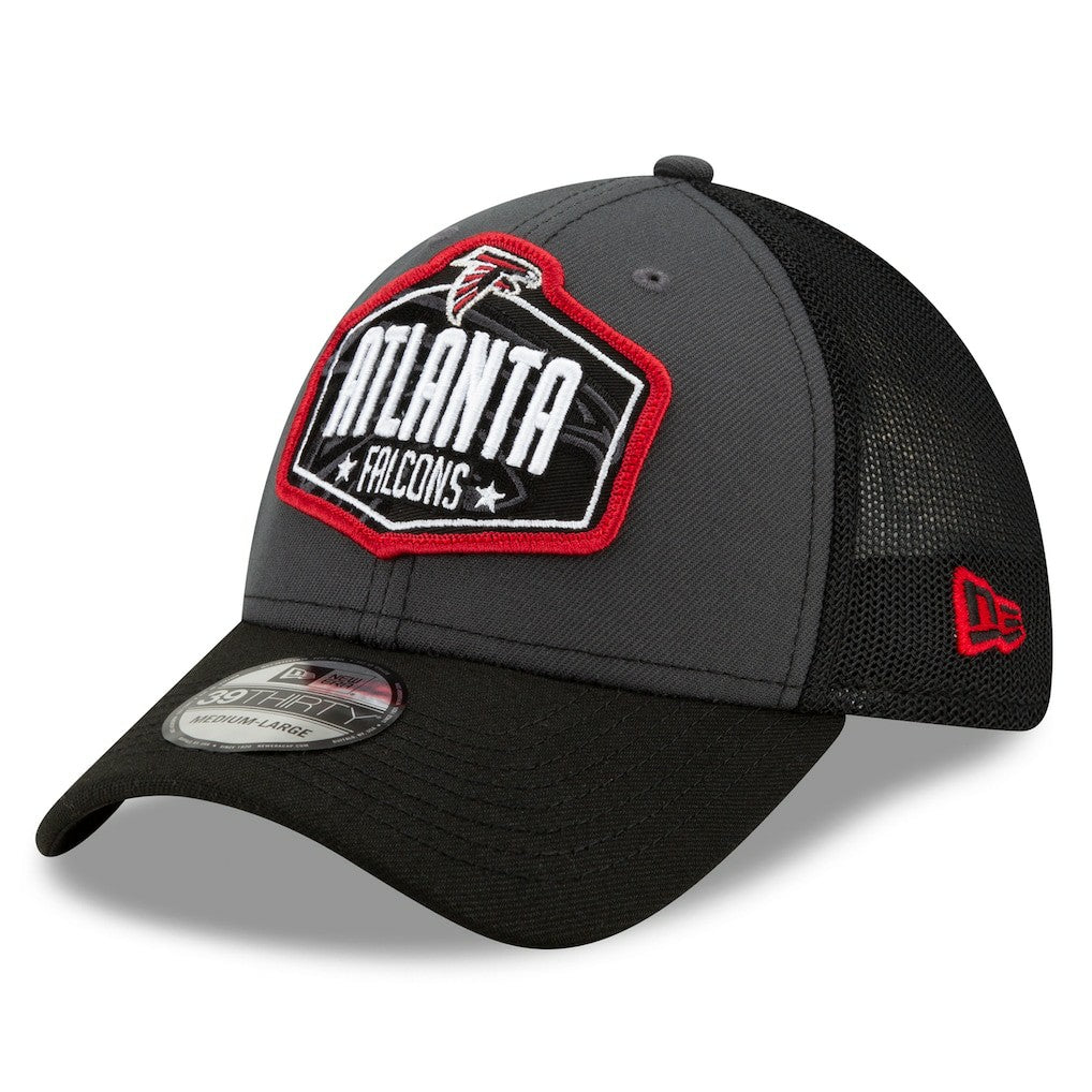 Atlanta Falcons New Era 2021 NFL Draft Trucker 39THIRTY Flex Hat - Graphite/Black Hats