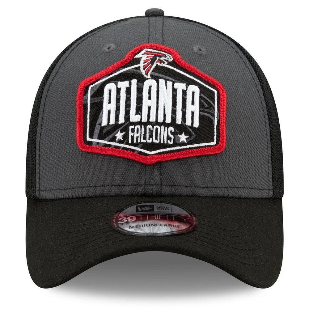 Atlanta Falcons New Era 2021 NFL Draft Trucker 39THIRTY Flex Hat - Graphite/Black Hats