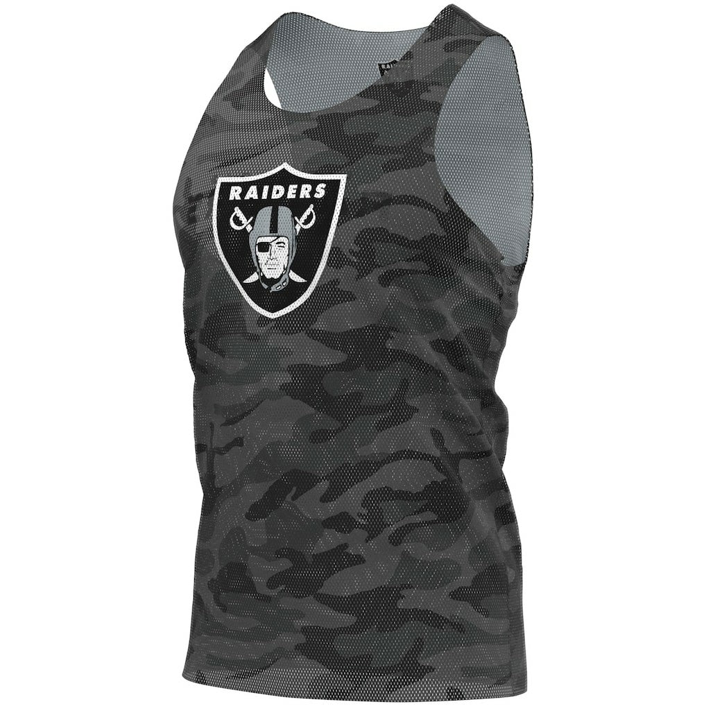 Las Vegas Raiders FOCO Reversible Mesh Tank Top - Black/Gray Tops