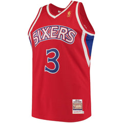 Allen Iverson Philadelphia 76ers 1996/97 Hardwood Classics Authentic Jersey Red - Mitchell & Ness