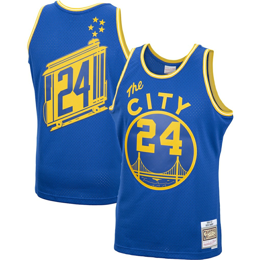 Rick Barry Golden State Warriors 1966/67 Hardwood Classics Swingman Jersey Royal - Mitchell & Ness