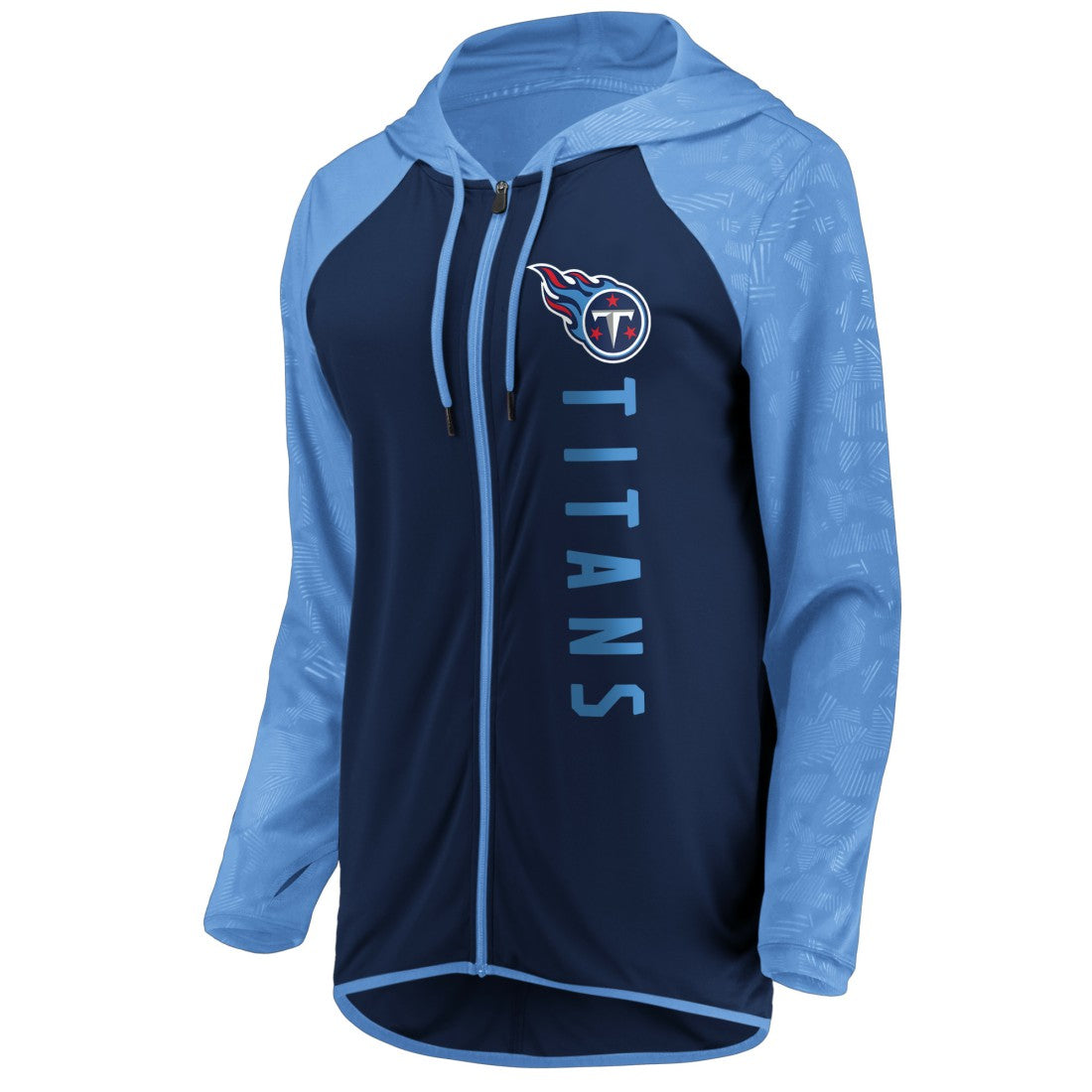 Tennessee Titans Women's Forever Fan Full-Zip Hoodie - Navy/Light Blue Hoodies