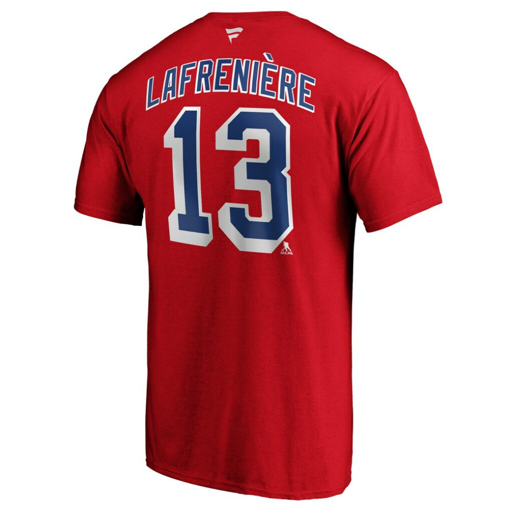 Alexis Lafrenière New York Rangers Fanatics Authentic Stack Name & Number T-Shirt - Red | US 4107954