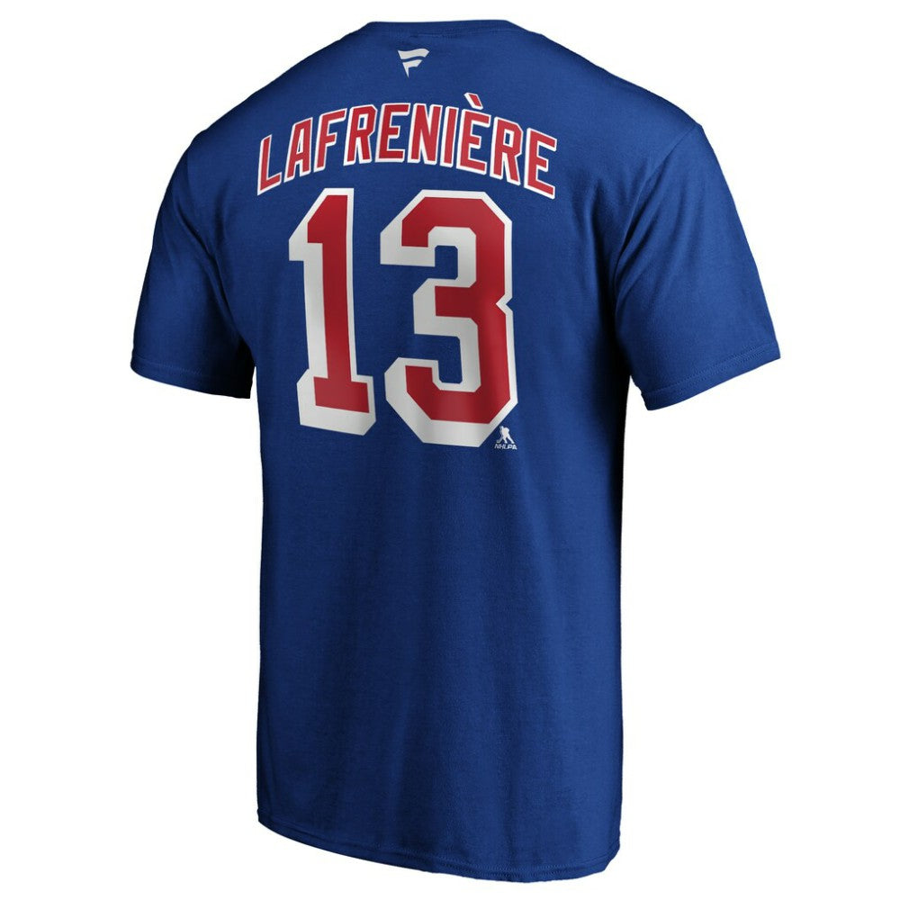 Alexis Lafrenière New York Rangers Fanatics Authentic Stack Name & Number T-Shirt - Blue | US 4107955
