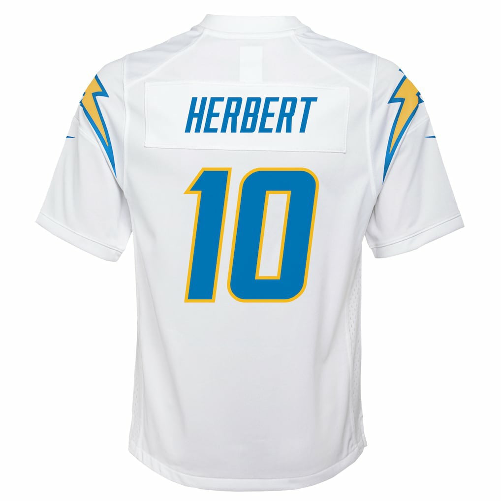 Justin Herbert Los Angeles Chargers Youth Game Jersey - White Jerseys