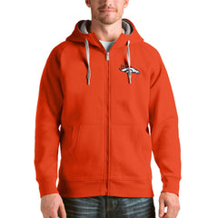 Denver Broncos Antigua Victory Full-Zip Hoodie - Orange Hoodies