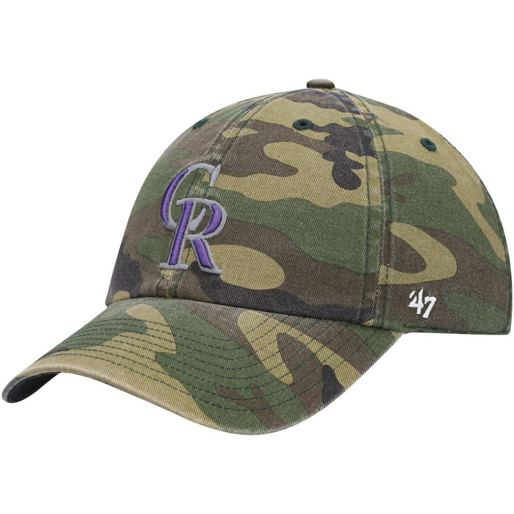 Colorado Rockies '47 Team Clean Up Adjustable Hat - Camo Hats