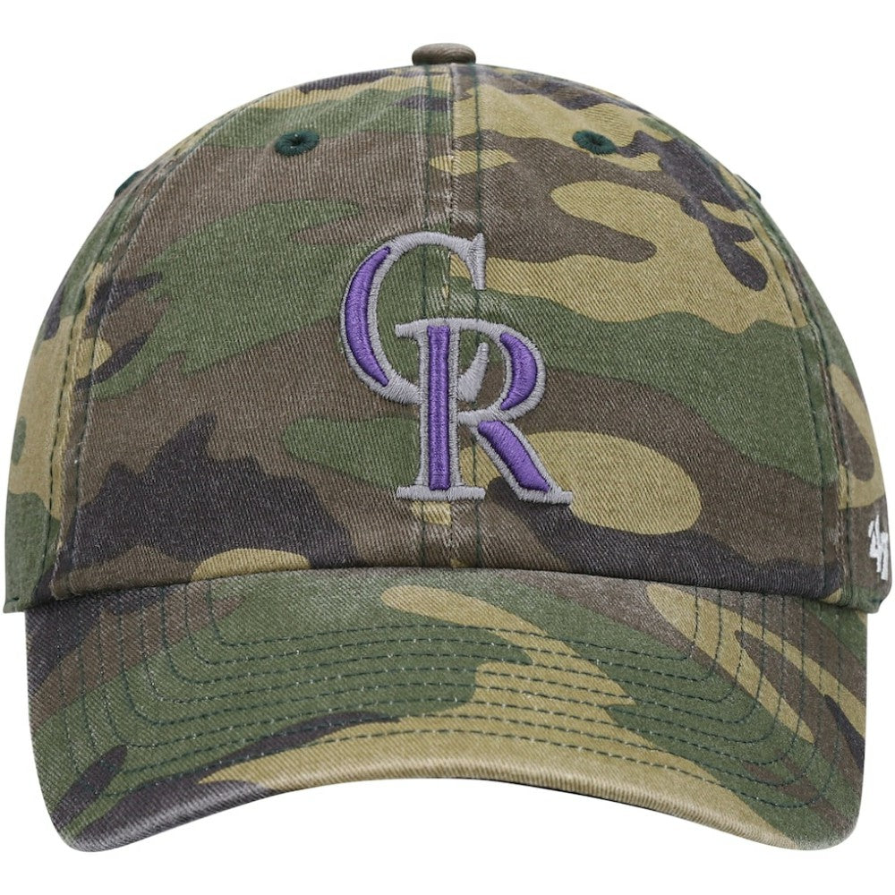 Colorado Rockies '47 Team Clean Up Adjustable Hat - Camo Hats