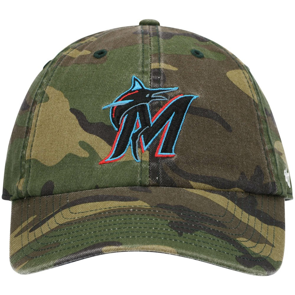 Miami Marlins '47 Team Clean Up Adjustable Hat - Camo Hats
