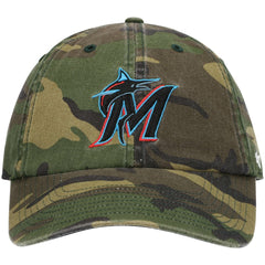 Miami Marlins '47 Team Clean Up Adjustable Hat - Camo Hats