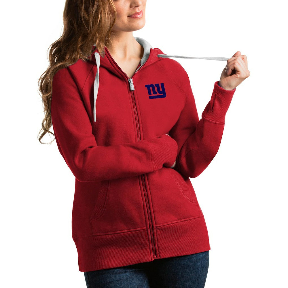 New York Giants Antigua Women's Victory Full-Zip Hoodie - Red Hoodies
