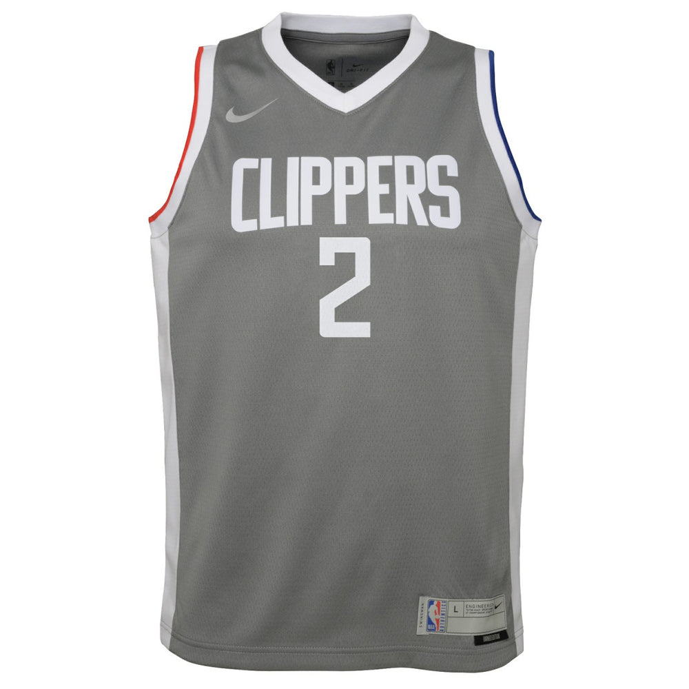 Kawhi Leonard LA Clippers Youth 2020/21 Swingman Player Jersey Gray Earned Edition - Nike outlet