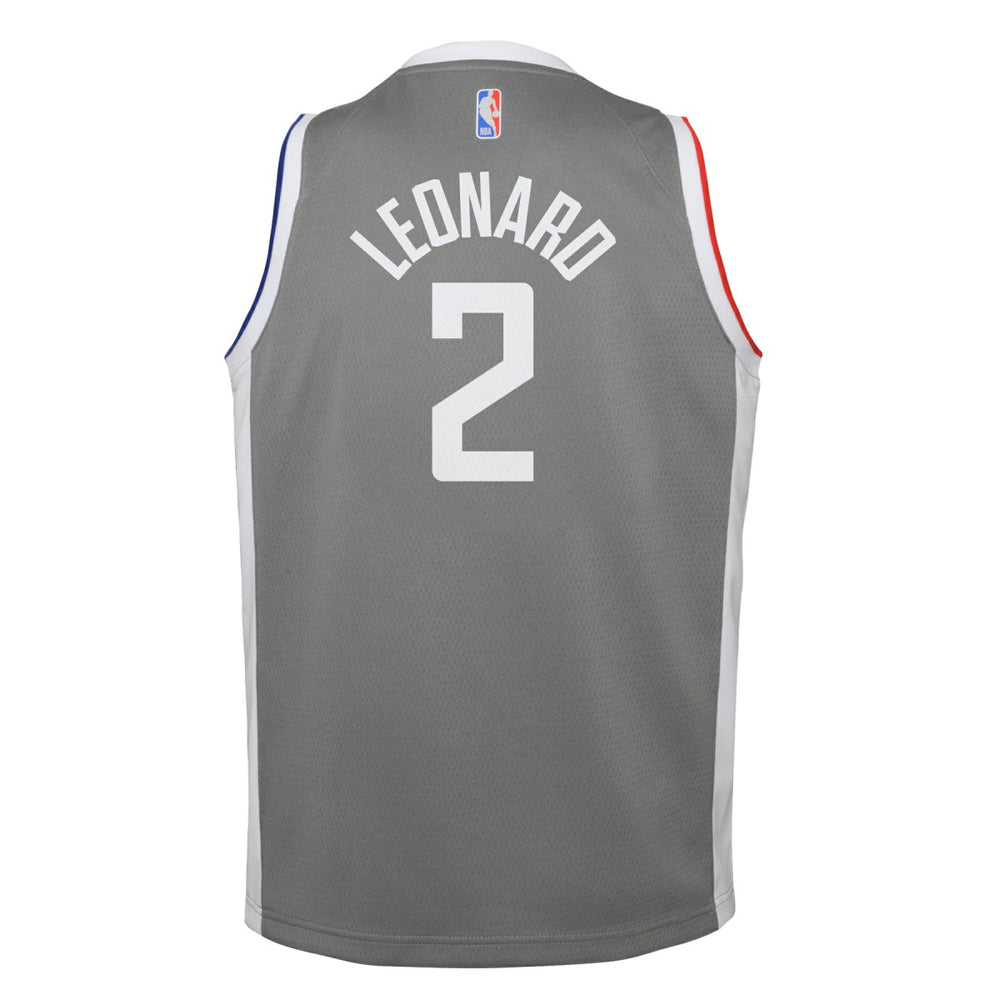 Kawhi Leonard LA Clippers Youth 2020/21 Swingman Player Jersey Gray Earned Edition - Nike outlet