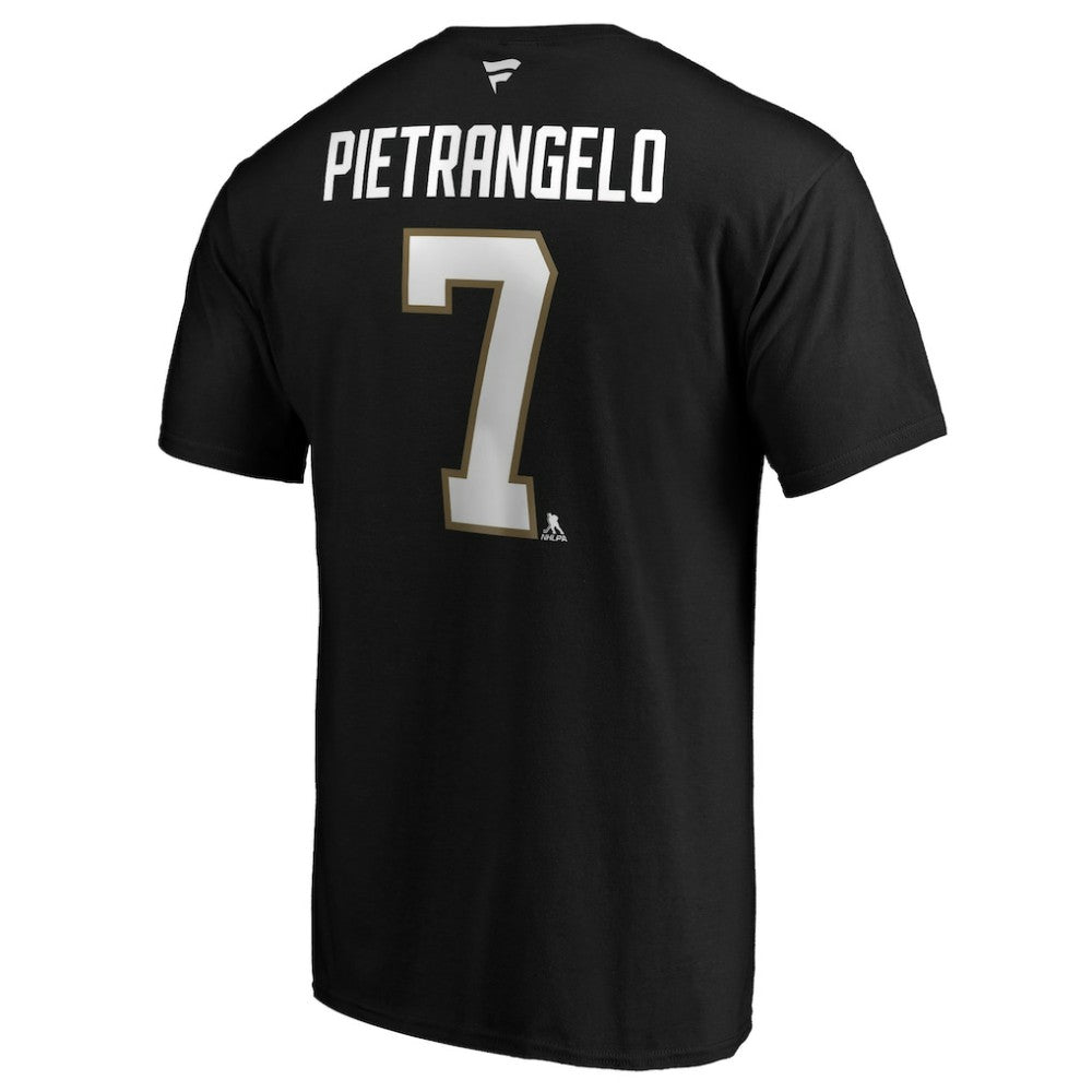 Alex Pietrangelo Vegas Golden Knights Fanatics Authentic Stack Name & Number T-Shirt - Black | US 4119284