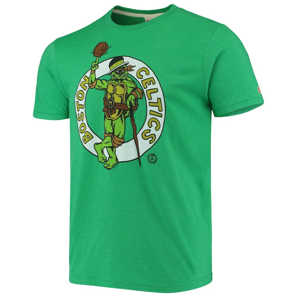 Boston Celtics Homage NBA x Teenage Mutant Ninja Turtles Tri-Blend T-Shirt Kelly Green