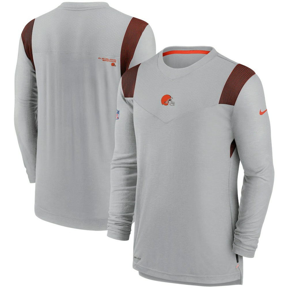 Cleveland Browns Sideline Player UV Performance Long Sleeve T-Shirt - Gray T-shirts