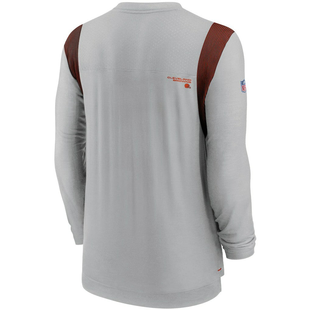 Cleveland Browns Sideline Player UV Performance Long Sleeve T-Shirt - Gray T-shirts