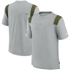 Green Bay Packers Sideline Player UV Performance T-Shirt - Gray T-shirts
