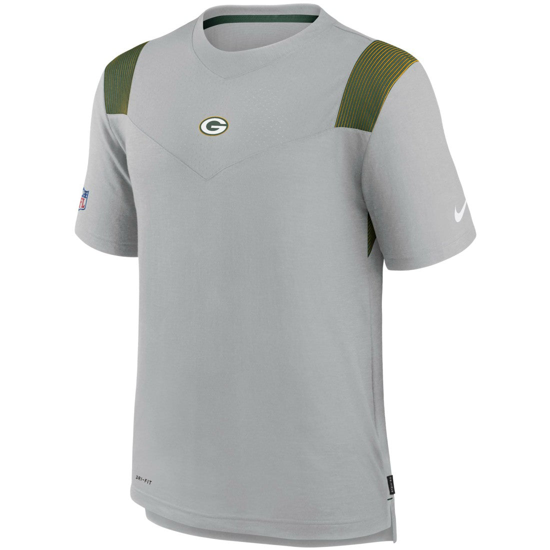 Green Bay Packers Sideline Player UV Performance T-Shirt - Gray T-shirts