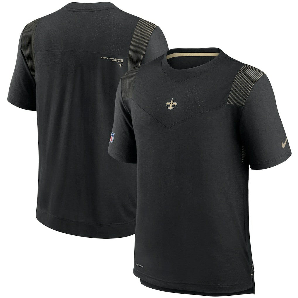 New Orleans Saints Sideline Player UV Performance T-Shirt - Black T-shirts
