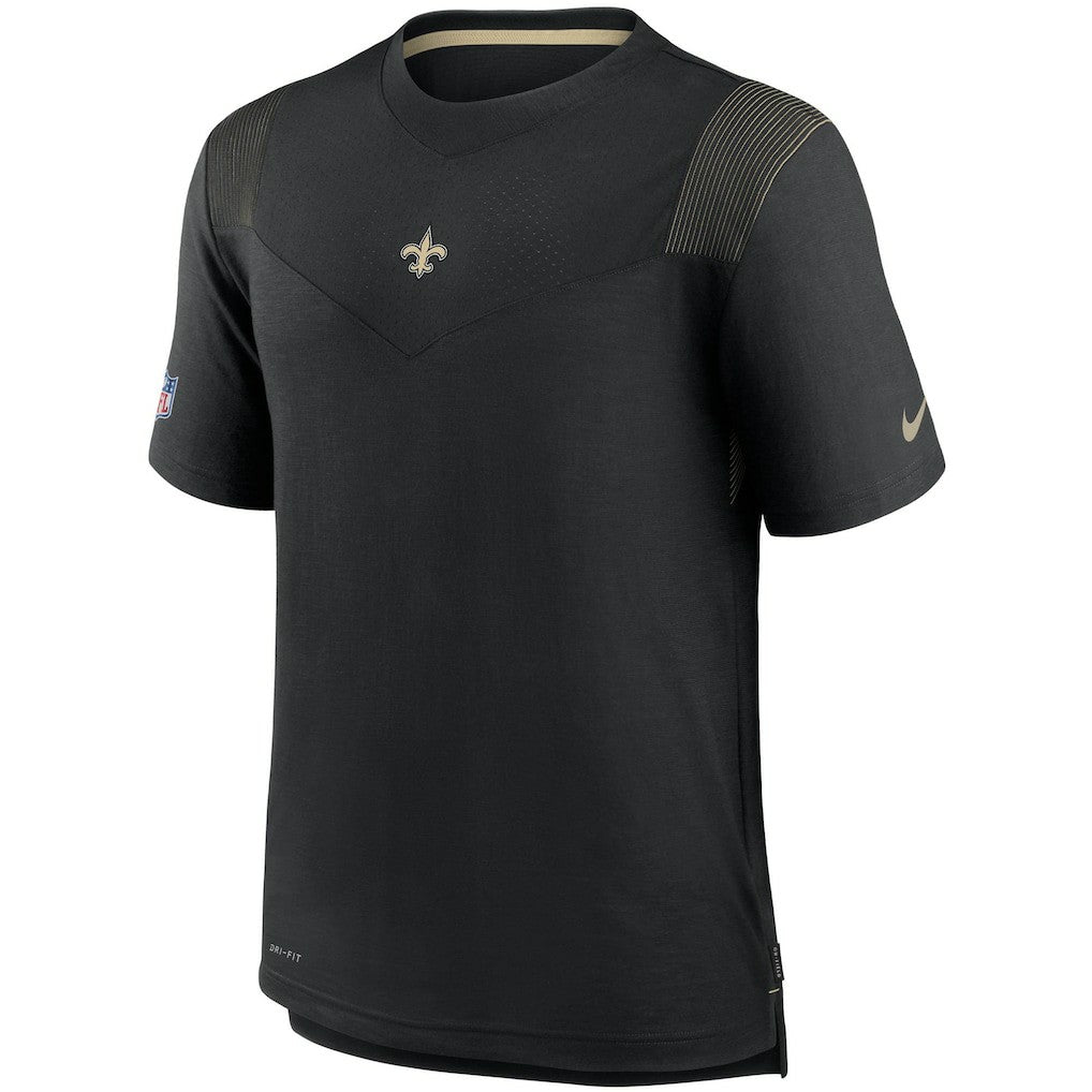 New Orleans Saints Sideline Player UV Performance T-Shirt - Black T-shirts
