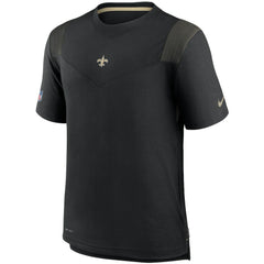 New Orleans Saints Sideline Player UV Performance T-Shirt - Black T-shirts