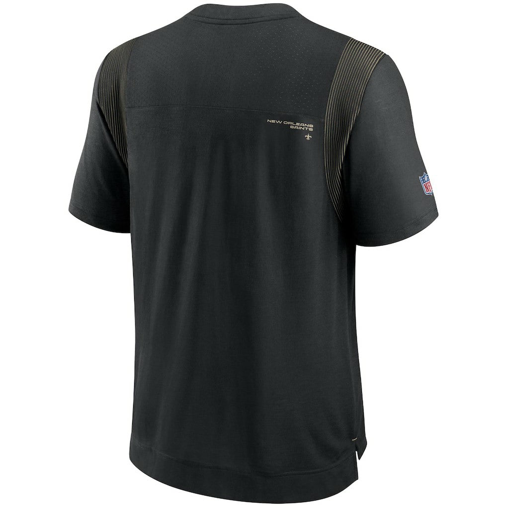 New Orleans Saints Sideline Player UV Performance T-Shirt - Black T-shirts