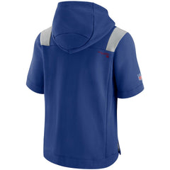 New York Giants Sideline Showout Short Sleeve Full-Zip Hoodie - Royal Hoodies