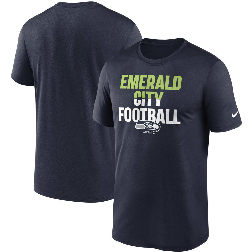 Seattle Seahawks Legend Local Phrase Performance T-Shirt - College Navy T-shirts