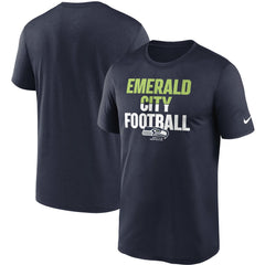 Seattle Seahawks Legend Local Phrase Performance T-Shirt - College Navy T-shirts