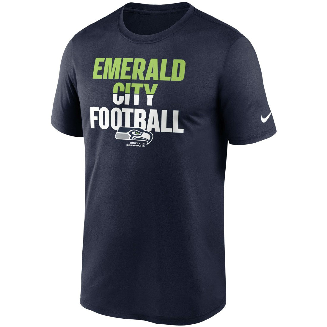 Seattle Seahawks Legend Local Phrase Performance T-Shirt - College Navy T-shirts