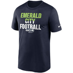 Seattle Seahawks Legend Local Phrase Performance T-Shirt - College Navy T-shirts
