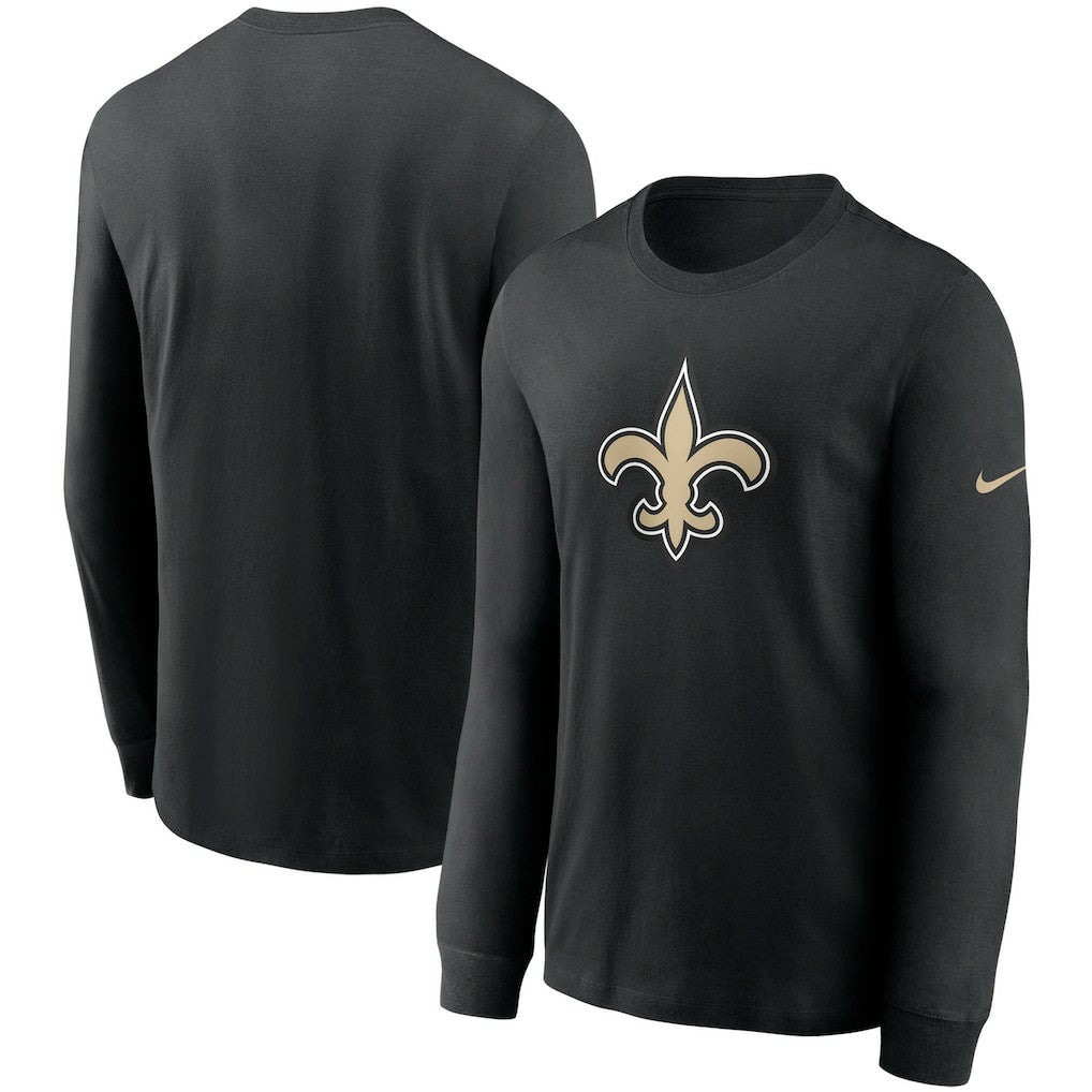 New Orleans Saints Primary Logo Long Sleeve T-Shirt - Black T-shirts