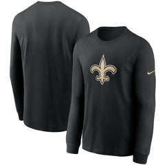 New Orleans Saints Primary Logo Long Sleeve T-Shirt - Black T-shirts
