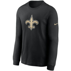 New Orleans Saints Primary Logo Long Sleeve T-Shirt - Black T-shirts