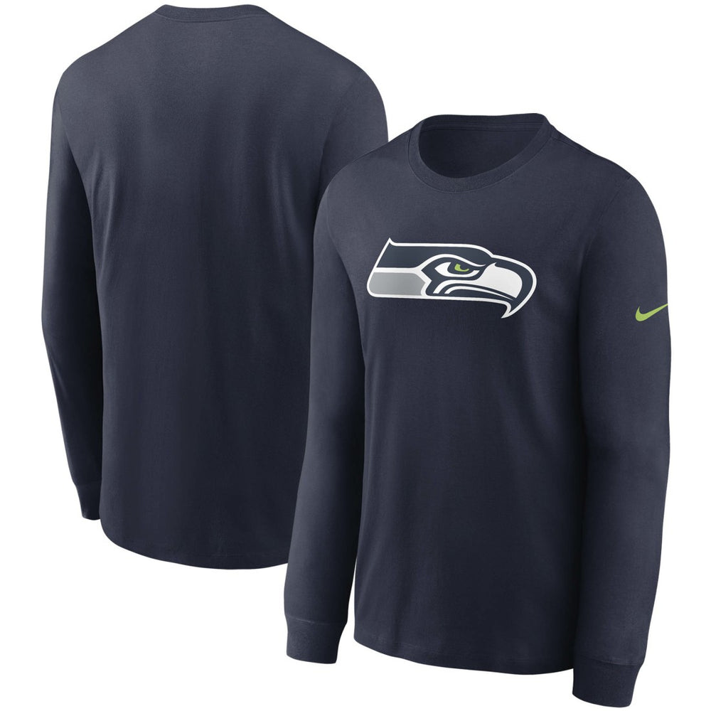 Seattle Seahawks Primary Logo Long Sleeve T-Shirt - College Navy T-shirts