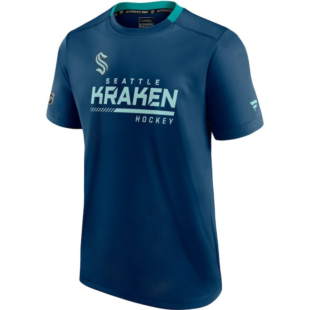 Seattle Kraken Fanatics Authentic Pro Locker Room T-Shirt - Deep Sea Blue | US 4122460