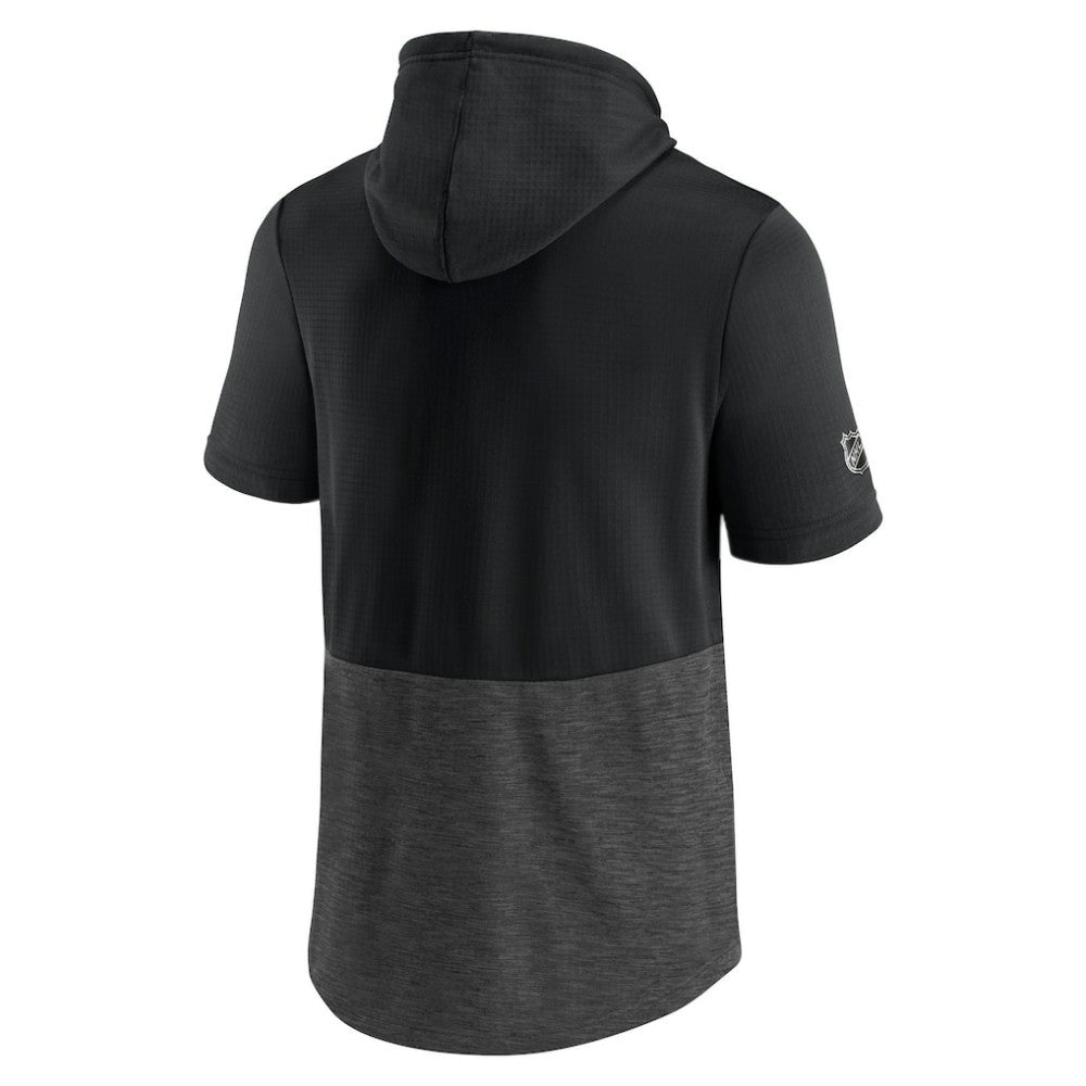 San Jose Sharks Fanatics Authentic Pro Travel and Training Short Sleeve Pullover Hoodie - Black | US 4123472