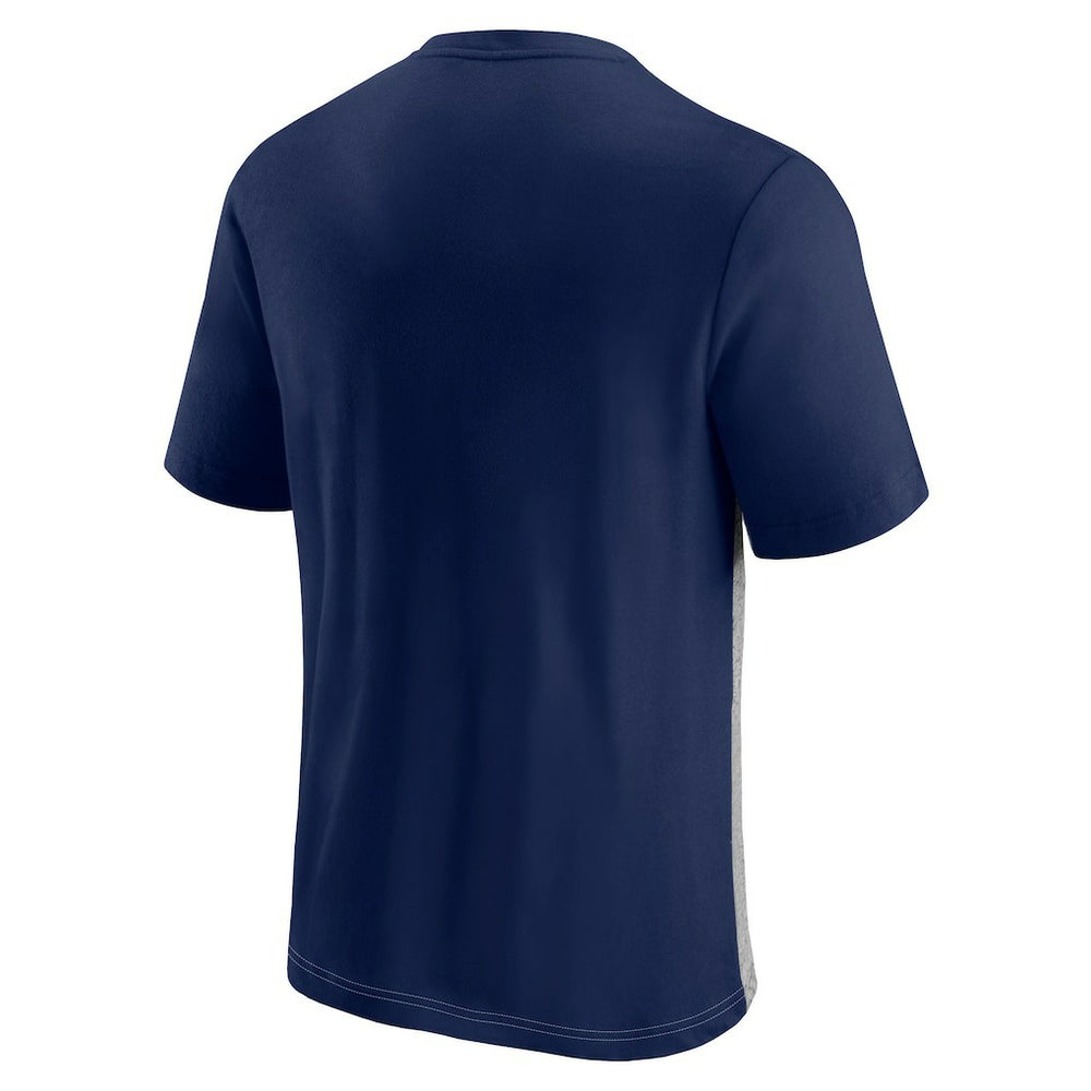 New England Patriots Colorblock T-Shirt - Navy/Heathered Gray T-shirts