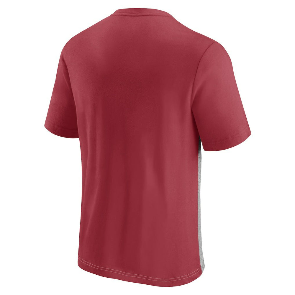 Arizona Cardinals Colorblock T-Shirt - Cardinal/Heathered Gray T-shirts