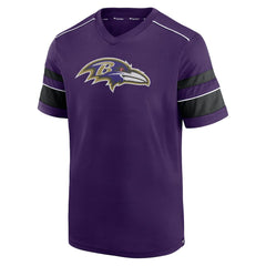 Baltimore Ravens Textured Hashmark V-Neck T-Shirt - Purple T-shirts