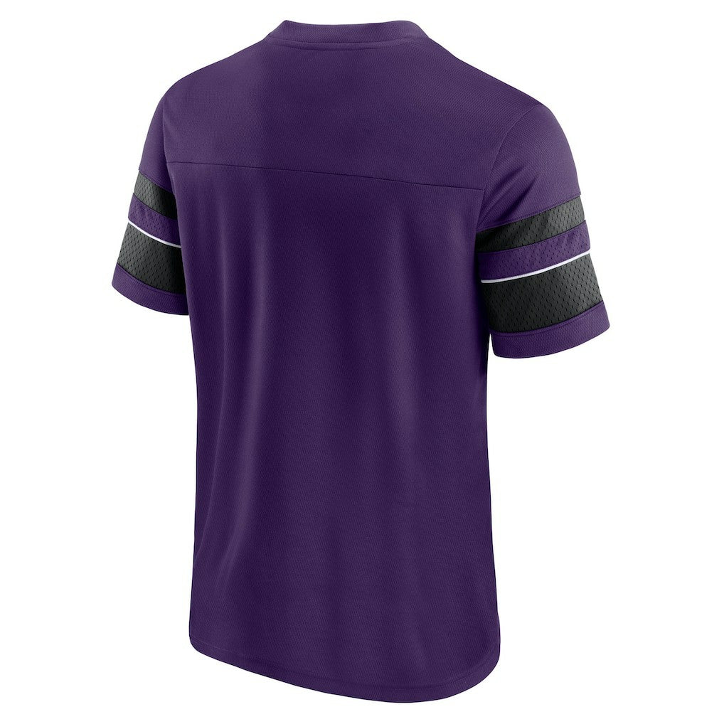 Baltimore Ravens Textured Hashmark V-Neck T-Shirt - Purple T-shirts