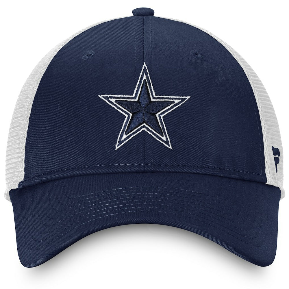 Dallas Cowboys Fundamental Trucker Unstructured Adjustable Hat - Navy/White Hats