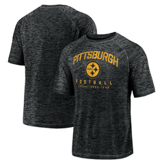 Pittsburgh Steelers Shade Battle Ready Raglan Space-Dye T-Shirt - Black T-shirts